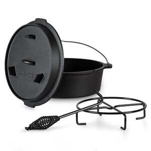 Klarstein Guernsey, prémium öntöttvas edény, 4.5 barbecue edény, öntöttvas, hőkezelt, S/4, 2 l méret kép