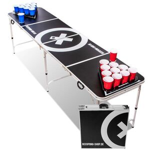 BeerCup Baseliner, beer pong készlet asztallal, audio, fogantyúk, labdatartó, 6 labdácska kép