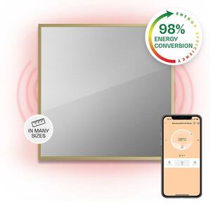 Klarstein La Palma 500 smart, infravörös hősugárzó 2 az 1-ben, 60 x 60 cm, 500 W, tükör elülső rész kép