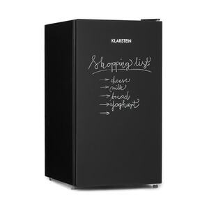 Klarstein Miro, hűtőszekrény, írható elülső oldal, 91 liter, E energiahatékonysági osztály, zöldségrekesz, fekete kép