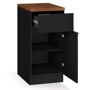 Blumfeldt WoodVista fiókos szekrény | Masszív MDF munkalap | Soft-close zsanérok | Alumínium fogantyúk kép