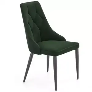 Szék K365 Velvet/Fém Sötétzöld kép