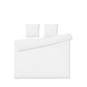 Fehér kétszemélyes hosszabbított pamut-perkál ágyneműhuzat 200x220 cm Daisy – JUNA kép