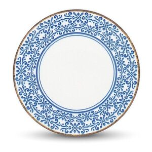 Fehér-kék porcelán tányér ø 25 cm Azul – BonBistro kép