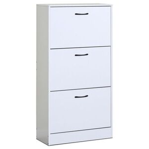 Cipősszekrény rekeszekkel G1016 WT, fehér, fehér, 3 emelet kép