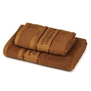 4Home Bamboo Premium törölköző és fürdőlepedő szett barna , barna kép