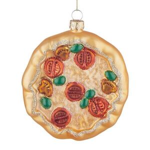 HANG ON üveg karácsonyfadísz, pizza kép