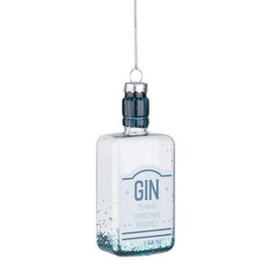HANG ON üveg karácsonyfadísz, gin üveg 11cm kép