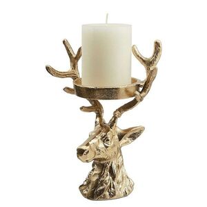 OH MY DEER gyertyatartó, arany 21cm kép