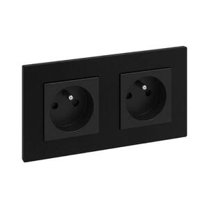 Legrand - Dupla fali dugalj 250V/16A NILOE STEP fekete LR0045+LR0033+LR0033 kép