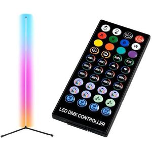 Verk 12330 sarok RGB LED-es állólámpa, távirányítóval, 150 cm, fekete kép