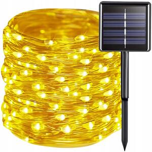 Gardlov 24007 Napelemes fényfüzér, 150 LED, IP44, 15 m, meleg fehér kép