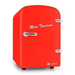 Klarstein Mini Taverna, hűtőszekrény, 4 l, piros kép