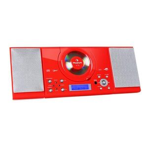 Auna MC-120, sztereó berendezés, MP3/CD lejátszó, piros kép