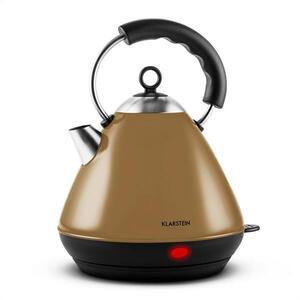 Klarstein Charlotte Cappucino, 2 l, 2200 W, vízforraló, teáskanna, kábelmentes, barna kép