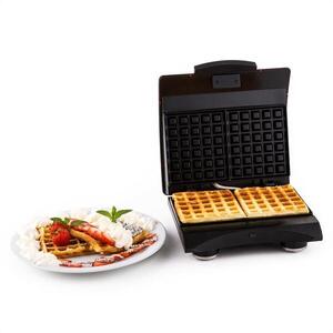 Klarstein Waffle Buddy, 700 W, 2 lemez, rozsdamentes acél, gofrisütők, piros kép