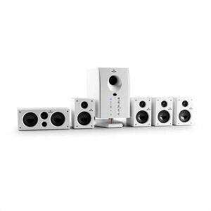 Auna Areal 525, 125W RMS, aktív 5.1 csatornás hangfalrendszer, AUX fehér kép