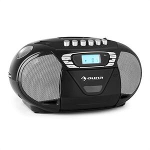 Auna KrissKross, rádiós magnó, USB, MP3, CD, FM, hordozható, fekete kép