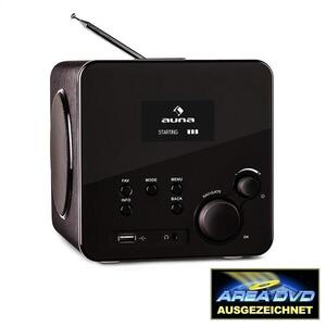 Auna Radio Gaga, internetes rádió, WLAN/LAN, DAB/DAB+, FM, USB, AUX kép