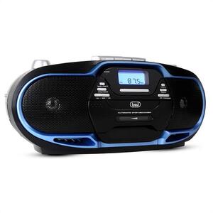 Trevi CMP-574, boombox, CD, MP3, USB, kazettás lejátszó, FM/AM rádió, kék kép