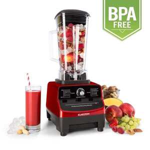Klarstein Herakles 3G Powermixer, 1500 W, 2 liter, zöld smoothie, BPA nélkül, asztali mixer, piros kép