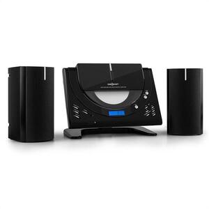 OneConcept Vertical 80, sztereó rendszer, CD, USB, MP3, AUX, fekete kép