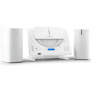 OneConcept Vertical 80, sztereó rendszer, CD, USB, MP3, AUX, fehér kép