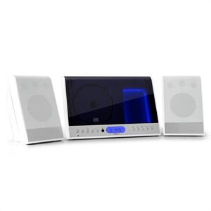 OneConcept Vertical 90, sztereó rendszer, CD, USB, MP3, SD, AUX, fehér kép