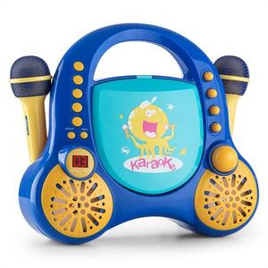 Auna Rockpocket, gyerek karaoke rendszer, CD, AUX, 2 x mikrofon, kék kép