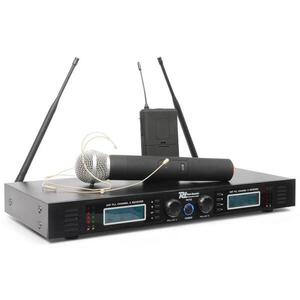 Power Dynamics PD732C, 2 x 16 csatornás UHF vezeték nélküli mikrofon rendszer kép