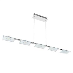 Lightcraft Vegard 5, 5x5W, függő lámpa/csillár LED égőkkel, 400lm, forgatható és dönthető, üveg+króm kép