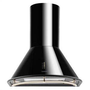 Klarstein Noir Prima, fekete, 60 cm, 430 m3/h, retro kéményes páraelszívó kép
