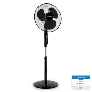 Klarstein Black Blizzard 2G álló ventilátor, 50 W, 16'', oszcilláció, kerek állvány, fekete kép