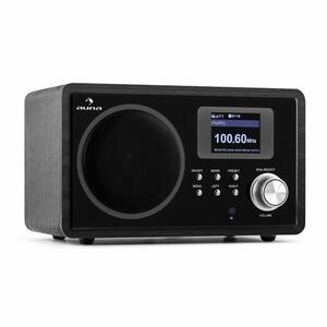 Auna IR-150, internet rádió, FM, DLNA, WLAN, retro, távirányítás, fa szekrény kép