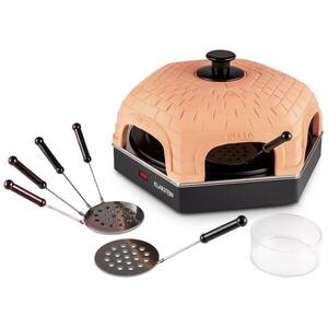 Klarstein Capricciosa mini pizza sütő, 1200 W, 6 személyre, felszerelés, terrakotta kép