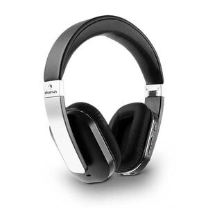 Auna Elegance, bluetooth NFC fülhallgató, akkumulátor, handsfree, műbőr, alumínium, aptX kép