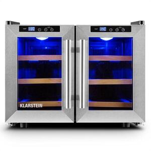 Klarstein Reserva Saloon, 40 liter, borhűtő, 12 üveg, rozsdamentes acél, LED kép