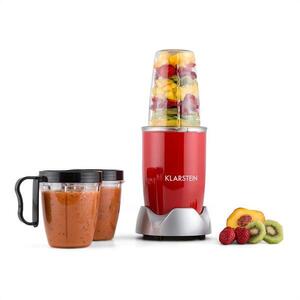 Klarstein NutriRocket, 700W, piros, multifunkcionális turmixgép/smoothiemaker, tízrészes kép