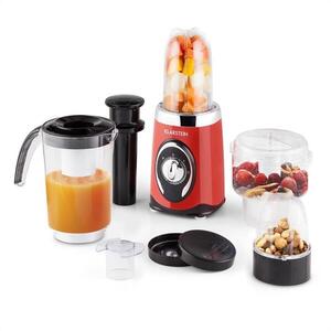 Klarstein Fruizooka, 220 W, piros, turmixgép smoothie készítésére, multifunkcionális 4 az 1-ben berendezés kép
