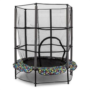 KLARFIT Rocketkid, trambulin, Ø140cm, biztonsági háló, bungee felfüggesztés, 3 éves kortól kép
