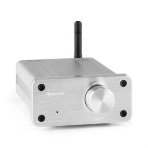 Auna BT-Bro mini sztereó erősítő, D osztály, bluetooth, alumínium, ezüst kép