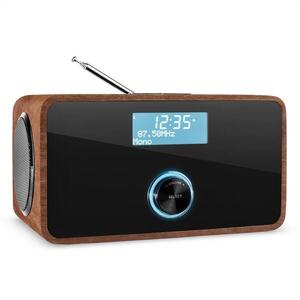 Auna DABStep, diófa, DAB/DAB+ digitális rádió, bluetooth, FM, RDS, ébresztőóra kép