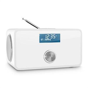 Auna DABStep, fehér, DAB/DAB+ digitális rádió, bluetooth, FM, RDS, ébresztőóra kép