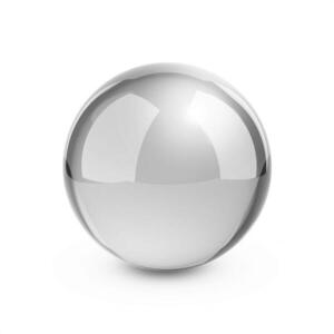 Blumfeldt Silver Globe, nemesacél, kerti gömb, díszgömb, V2A, magasfényű, 48 cm kép