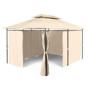Blumfeldt Grandezza, bézs, kerti pavilon, party sátor, 3x4 m, acél, poliészter kép