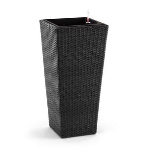Blumfeldt Primaflor Hydro virágtartó, 37x76x37 cm, öntözés, polyrattan, antracit kép