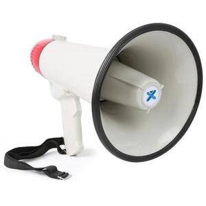 Vexus MEG045, megafon, 40 W, felvételkészítő funkció, sziréna, USB, SD, AUX, üzemeltetés elemekkel, szíj kép