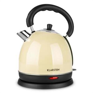 Klarstein Teatime, krémszínű, 1, 8 l, 2200 W, vízforraló, teáskancsó, nemesacél kép