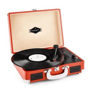 Auna Peggy Sue, piros, retro gramofon, vinyl LP, USB, line out kép