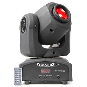 Beamz Panther 25 LED Spot Movinghead fényhatás, 7 gobo minta, 7 szín, távirányító kép